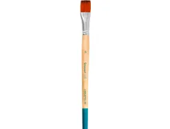 Pinceau pour peinture acrylique et aquarelle liderpapel n 14 pointe plate en poils synthetiques