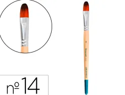 Pinceau pour peinture acrylique et aquarelle liderpapel n 14 pointe langue de chat en poils synthetiques
