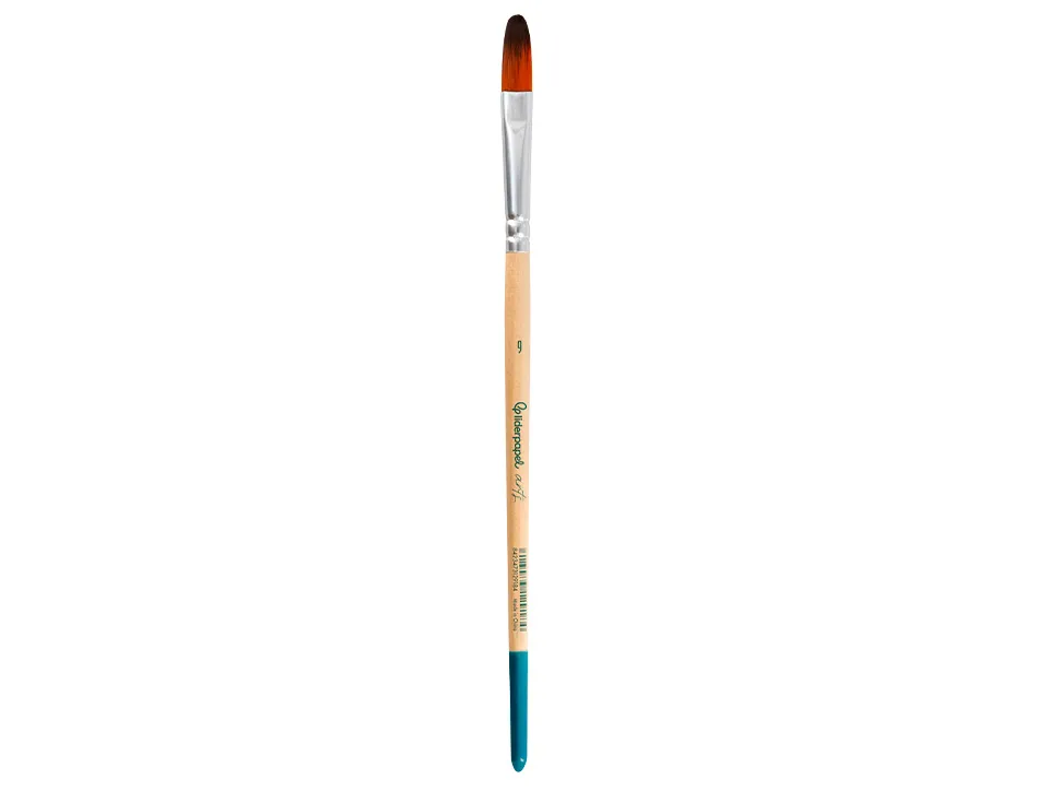 Pinceau pour peinture acrylique et aquarelle liderpapel n 9 pointe langue de chat en poils synthetiques