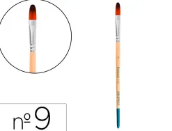 Pinceau pour peinture acrylique et aquarelle liderpapel n 9 pointe langue de chat en poils synthetiques