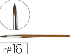 Pinceau raphaël petit gris mélangé nº16 manche court couleur chaine virole aluminium anodisé