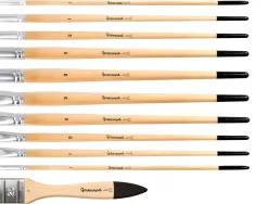 Pinceaux en poils naturels liderpapel pointes assorties blister de 11 unites certifie fsc