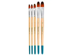 Pinceaux synthetiques liderpapel ponte langue de chat blister de 5 unites tailles assorties certifie