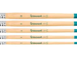 Pinceaux synthetiques liderpapel ponte ronde blister de 5 unites tailles assorties certifie fsc