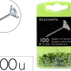 Épingle exacompta tête plate acier nickelé diamètre 5mm hauteur 14mm cristal boîte distributrice 100 unités