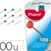 Épingle maped de signalisation forme ronde diamètre 5mm 5 coloris assortis boîte 100 unités