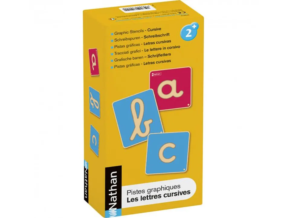Piste graphique lettres et chiffres nathan lettres cursives