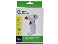 Pistolet colle chaud liderpapel sans fil batterie rechargeable usb tipe-c baton de colle de 7mm