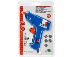 Pistolet colle liderpapel puissance 25w inclus 2 bâtons colle 7mmx100mm
