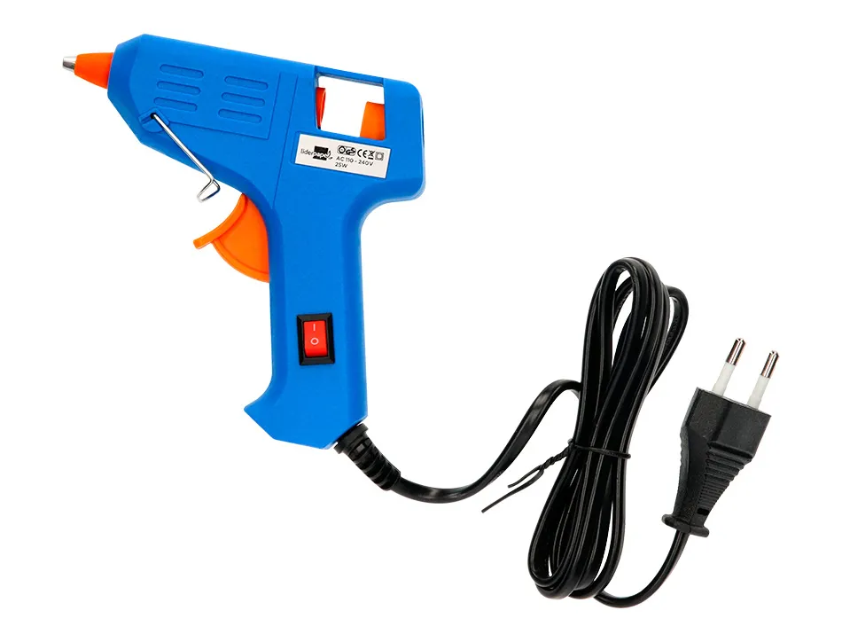 Pistolet colle liderpapel puissance 25w inclus 2 bâtons colle 7mmx100mm