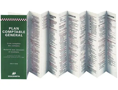 Plan comptable exacompta modèle accordéon 185x85mm