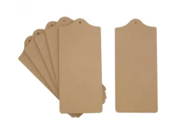 Planche a decouper bois ocolor trou de suspension 22x10x0.8cm coloris naturel lot de 5