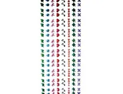 Planche pierres autocollantes graine creative epoxy 160 pieces coloris et motifs assortis