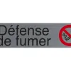 Plaque adhesive exacompta defense de fumer imitation aluminium 16,5x4,4cm