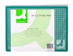 Plaque coupe q-connect pvc épaisseur 3mm 220x300mm a4 coloris vert