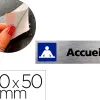 Plaque de porte accueil signaletique biz avec pictogramme en aluminium brosse 3mm double face