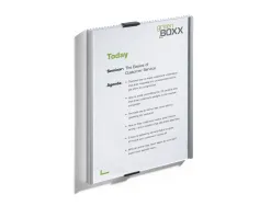 Plaque de porte durable info sign a4 portrait acrylique/aluminium coloris argent metallise