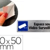 Plaque de porte espace sous videosurveillance signaletique biz pictogramme aluminium double face