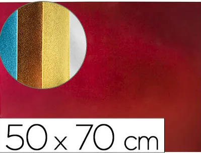 Plaque mousse liderpapel métallisée 50x70cm 60g/m2 épaisseur 2mm unicolore rouge