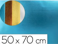 Plaque mousse liderpapel métallisée 50x70cm 60g/m2 épaisseur 2mm unicolore bleu clair