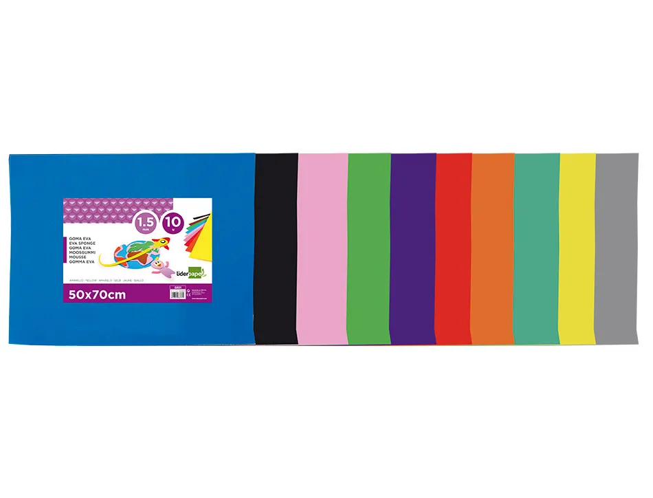 Plaque mousse liderpapel 50x70cm 60g/m2 épaisseur 1.5mm unicolore vert