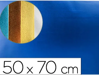 Plaque mousse liderpapel métallisée 50x70cm 60g/m2 épaisseur 2mm unicolore bleu