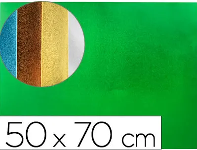 Plaque mousse liderpapel métallisée 50x70cm 60g/m2 épaisseur 2mm unicolore vert