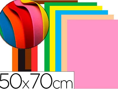 Plaque mousse liderpapel pailletée 50x70cm 60g/m2 épaisseur 2mm coloris assortis