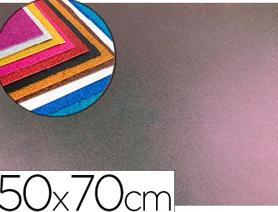 Plaque mousse liderpapel pailletee dim. 500x700mm 60g/m2 epaisseur 2mm bicolore rose vert