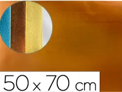 Plaque mousse liderpapel métallisée 50x70cm 60g/m2 épaisseur 2mm unicolore orange
