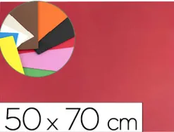 Plaque mousse liderpapel 50x70cm 60g/m2 épaisseur 1.5mm unicolore rouge