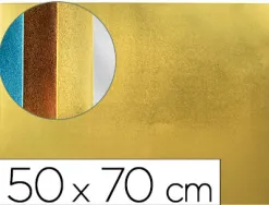Plaque mousse liderpapel métallisée 50x70cm 60g/m2 épaisseur 2mm unicolore or