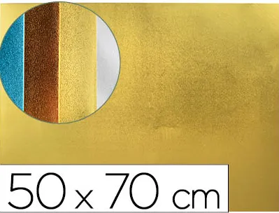 Plaque mousse liderpapel métallisée 50x70cm 60g/m2 épaisseur 2mm unicolore or