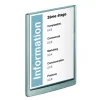 Plaque murale durable click sign a4 portrait cadre profilé plastique haute qualité 21x29,7cm coloris gris graphite