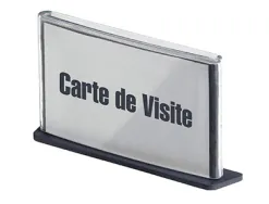 Plaque signalisation paperflow polystyrène format carte de visite coloris anthracite
