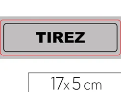 Plaque signalisation viso sign pvc auto-adhesive tirez 17x5cm