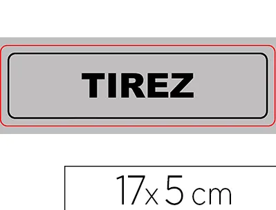 Plaque signalisation viso sign pvc auto-adhesive tirez 17x5cm