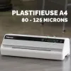 Plastifieuse fellowes saturn 3i fréquent 4 positions 80/100/125 microns chaud/froid a4 réglage température kit pochettes
