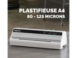 Plastifieuse fellowes saturn 3i fréquent 4 positions 80/100/125 microns chaud/froid a4 réglage température kit pochettes