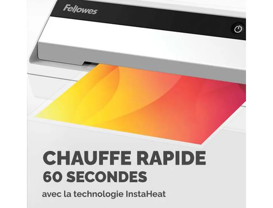Plastifieuse fellowes saturn 3i fréquent 4 positions 80/100/125 microns chaud/froid a4 réglage température kit pochettes