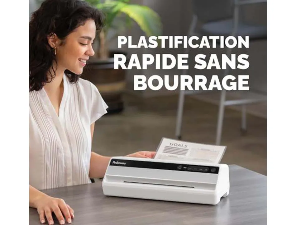 Plastifieuse fellowes saturn 3i fréquent 4 positions 80/100/125 microns chaud/froid a4 réglage température kit pochettes