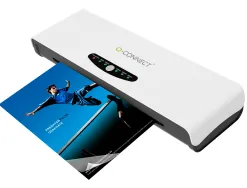 Plastifieuse q-connect professionnelle chaud/froid a3 75/250mc 4 rouleaux température réglable vitesse 300mm/min
