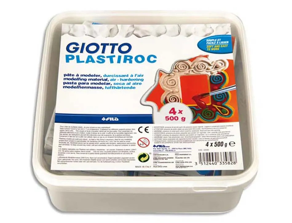 Plastiroc giotto pate minerale facile a lisser pack de 2kg coloris blanc