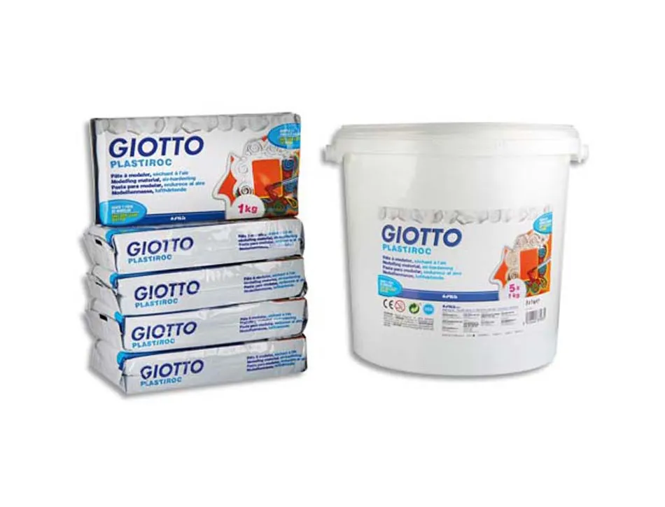 Plastiroc giotto pate minerale facile a lisser pack de 5kg coloris blanc