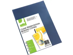 Plat couverture q-connect pvc incolore 150 microns a4 relieurs spirales peignes anneaux paquet 100 unités