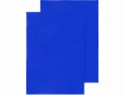 Plat couverture q-connect pvc 180 microns a4 relieurs spirales peignes anneaux coloris bleu boîte 100 unités