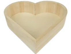 Plateau en bois graine créative 220x190x50mm forme coeur