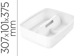 Plateau rangement leitz mybox poignee de transport 307x101x375mm blanc