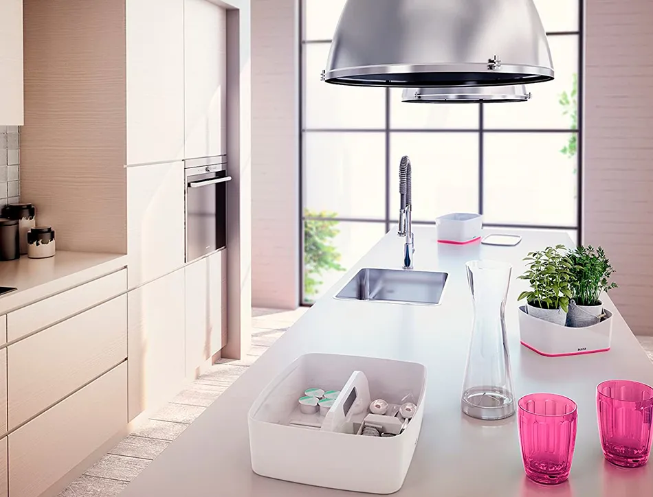 Plateau rangement leitz mybox poignee de transport 307x101x375mm blanc