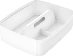 Plateau rangement leitz mybox poignee de transport 307x101x375mm blanc
